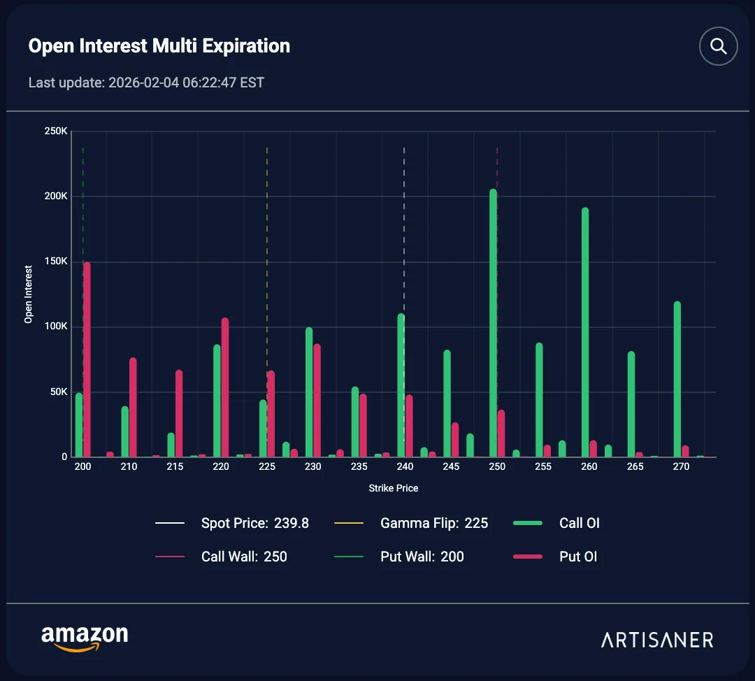 Open Interest multi-exp de AMZN
